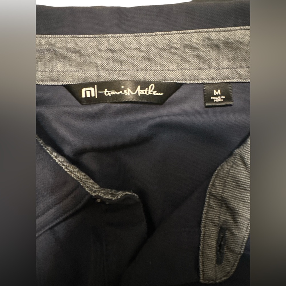Travis Mathew Men’s Golf Polo size M Blue and Gray - Picture 4 of 4